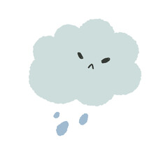 Thunder storm cloud rain cute 
