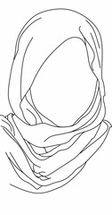 Hijab sketch illustration 