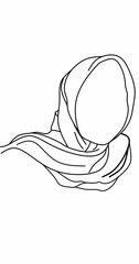 Hijab sketch illustration 