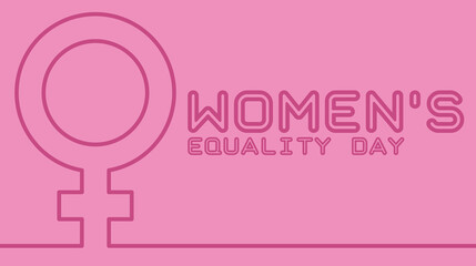 pink line art background for women's equality day