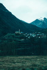 mountain village in the alps
