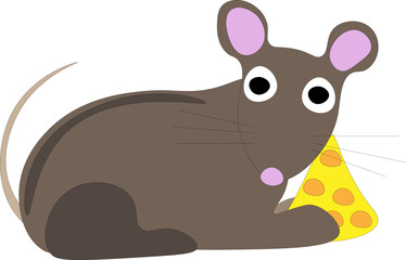 Funny snowman on a white background, children's drawing