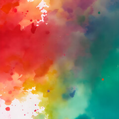 Obraz premium Watercolour paint splash Generative AI