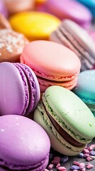 Macaron, Rainbow-colorful sweet (Ai generated)