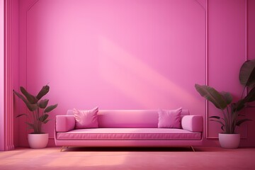 Fototapeta na wymiar pink couch with background
