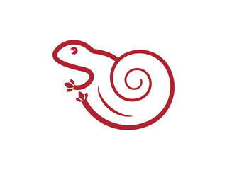 Spiral lizard logo for multiple usages