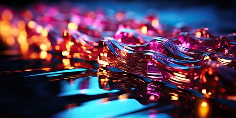 AI Generated. AI Generative. Internet fiber cable abstract geometric background design texture. Graphic Art