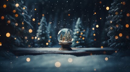 Christmas snow globe decor