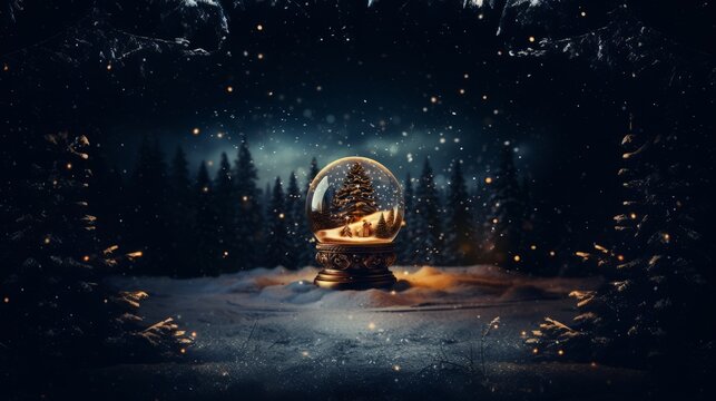 Christmas snow globe decor