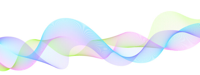 Abstract colorful flowing wave curved lines, frequency wavy sound, technology curve line background. Design used for technology, science, banner, template, wallpaper, business and many more.