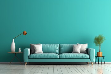 modern living room with sofa