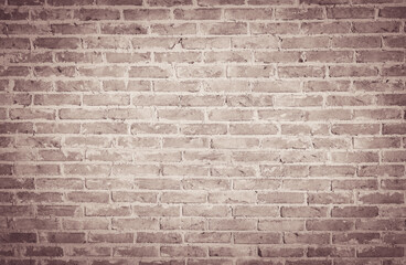Old vintage retro style brown bricks wall for abstract brick background and texture.