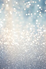 Christmas background with snowflakes and bokeh glitter effect with room for copy. AI generative art. - 620249040
