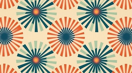 Retro Sunburst vintage pattern, illustration art background