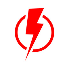Flash Icon. Thunderbolt Lightning Power Energy Electricity symbol. Flat Vector Design
