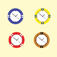 Vector set of wall clocks for your design