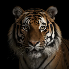 Portrait of a Bengal tiger. Generative AI