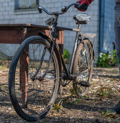 Fototapeta na wymiar Unveiling the Timeless Splendor of a Vintage Antique Bicycle