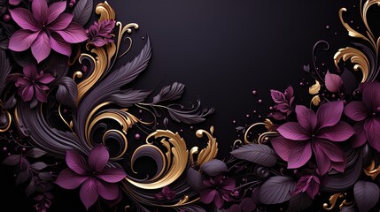 Luxurious Black purple  Abstract Realistic Vector Background Illustration