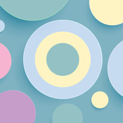 Circle background in pastel multicolored seamless spheres, gentle background, vector illustration for fabric Wallpaper and wrapping paper design ,vector illustration,green,yellow,blue,pink,purple