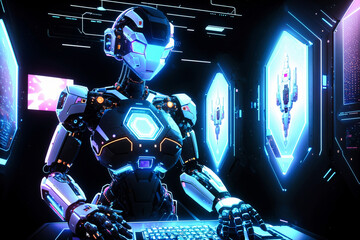 Futuristic Robot Scenarios - Artificial Intelligence Concepts