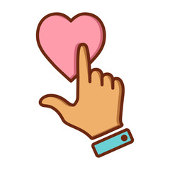 hand gesture give review rating and feedback, star, heart