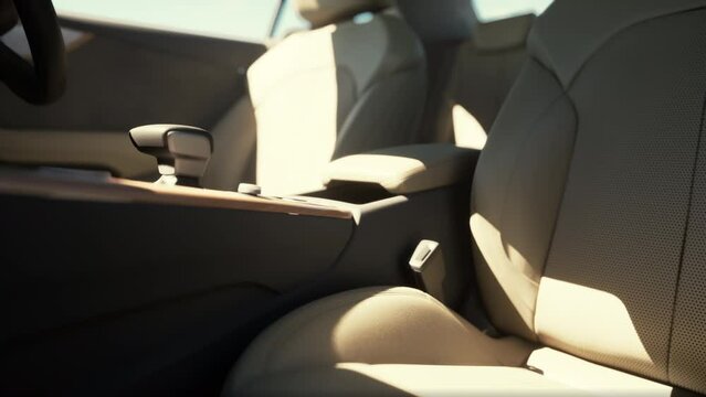 Black luxury modern car Interior