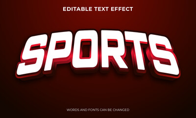 sport editable text effect