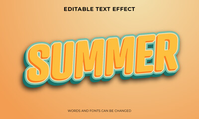 Editable summer text effect