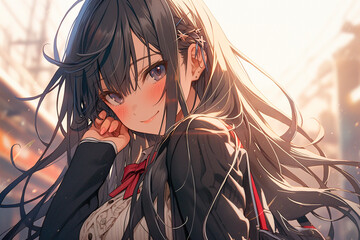 Obraz premium pretty anime girl