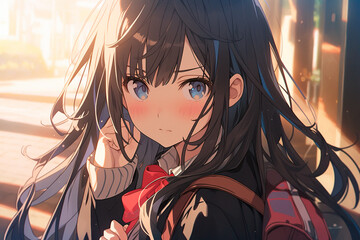 Fototapeta premium pretty anime girl