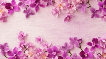 Orchid on mulberry paper texture,  background (Ai generated)