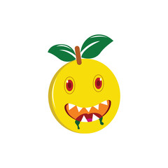 Vector image of illustration of an orange fruit.