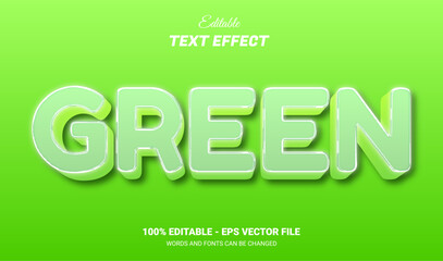 green glossy editable text effect
