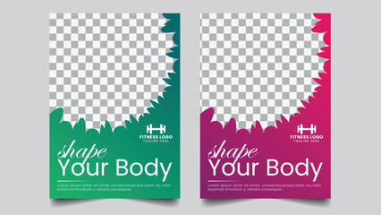 sample fitness gym flyer template design