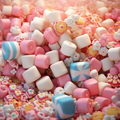 Fototapeta na wymiar marshmallows background