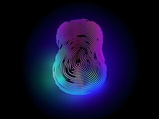 Digitaler Fingerprint - obrazy, fototapety, plakaty