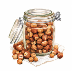 nuts in jar