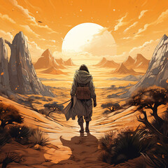 person watching the sun