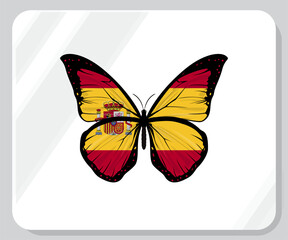 Spain Butterfly Flag Pride Icon