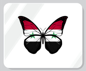 Syria Butterfly Flag Pride Icon
