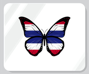 Thailand Butterfly Flag Pride Icon
