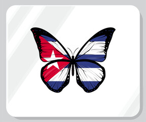 Cuba Butterfly Flag Pride Icon
