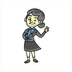 cartoon business woman 17
