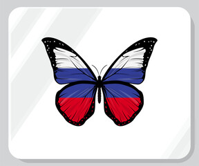 Russia Butterfly Flag Pride Icon
