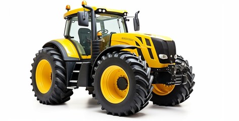 tractor isolated on white background.Generative Ai content