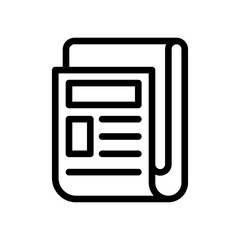newspaper line icon illustration vector graphic. Simple element illustration vector graphic, suitable for app, websites, and presentations isolated on white background