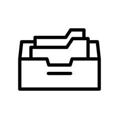 archive line icon illustration vector graphic. Simple element illustration vector graphic, suitable for app, websites, and presentations isolated on white background