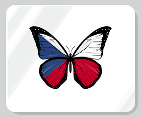 Czech Butterfly Flag Pride Icon

