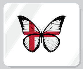 England Butterfly Flag Pride Icon

